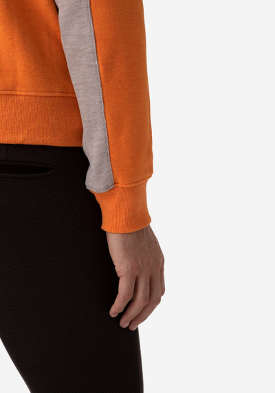 Orange Beige Cotton Sweatshirt