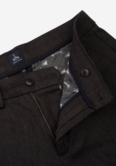 Dark Brown Cavarly Twill Pants