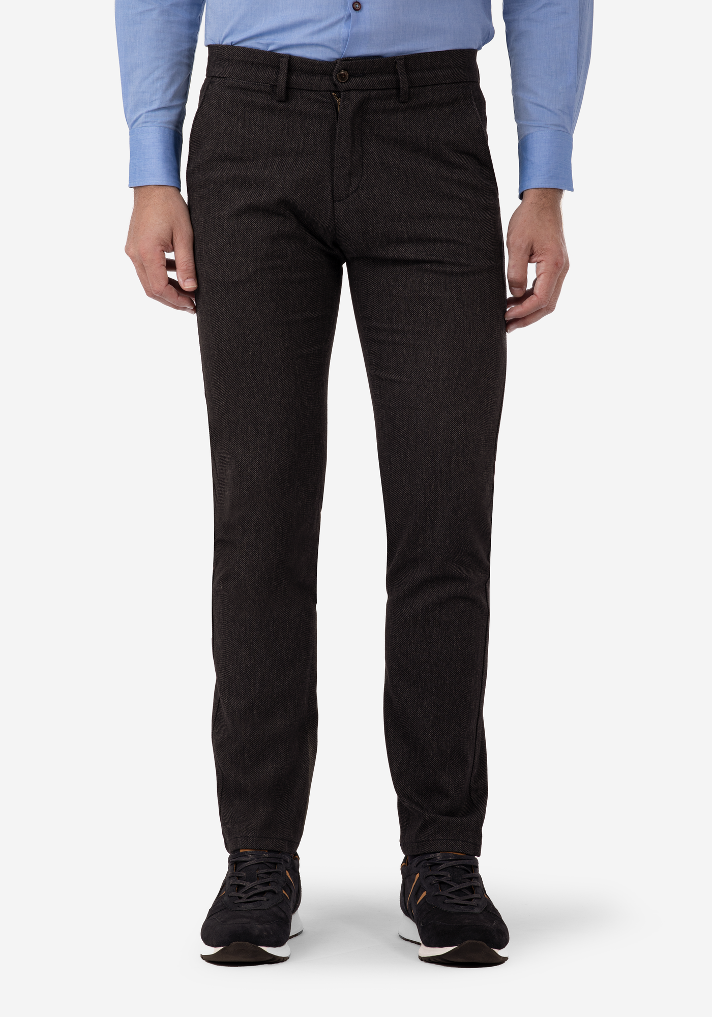 Dark Brown Cavarly Twill Pants