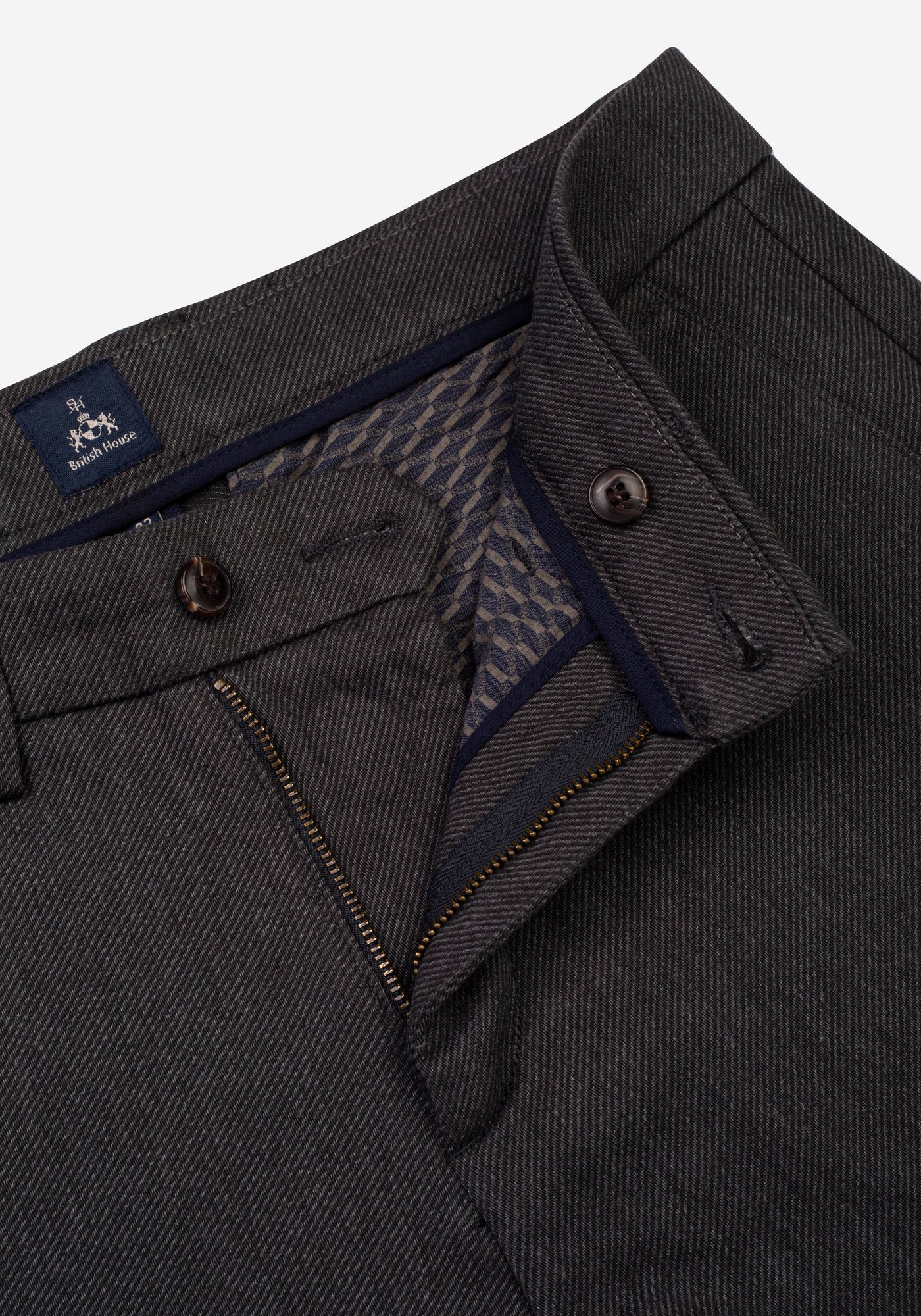 Light Grey Cavarly Twill Pants