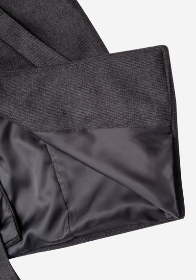 Midnight Grey Poly Wool Coat