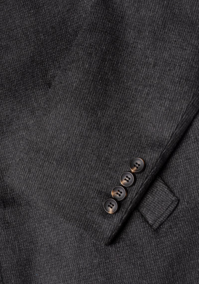 Midnight Grey Poly Wool Coat