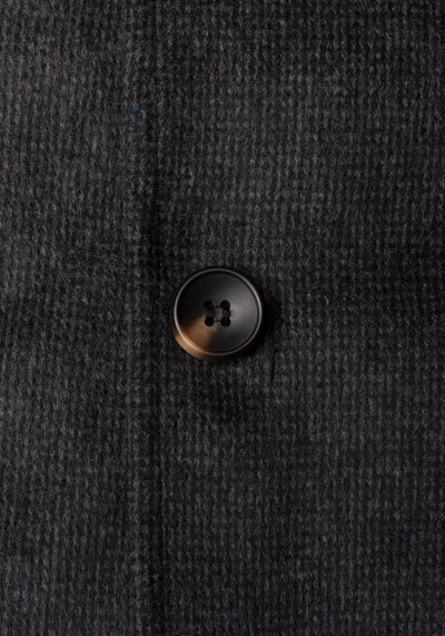 Midnight Grey Poly Wool Coat