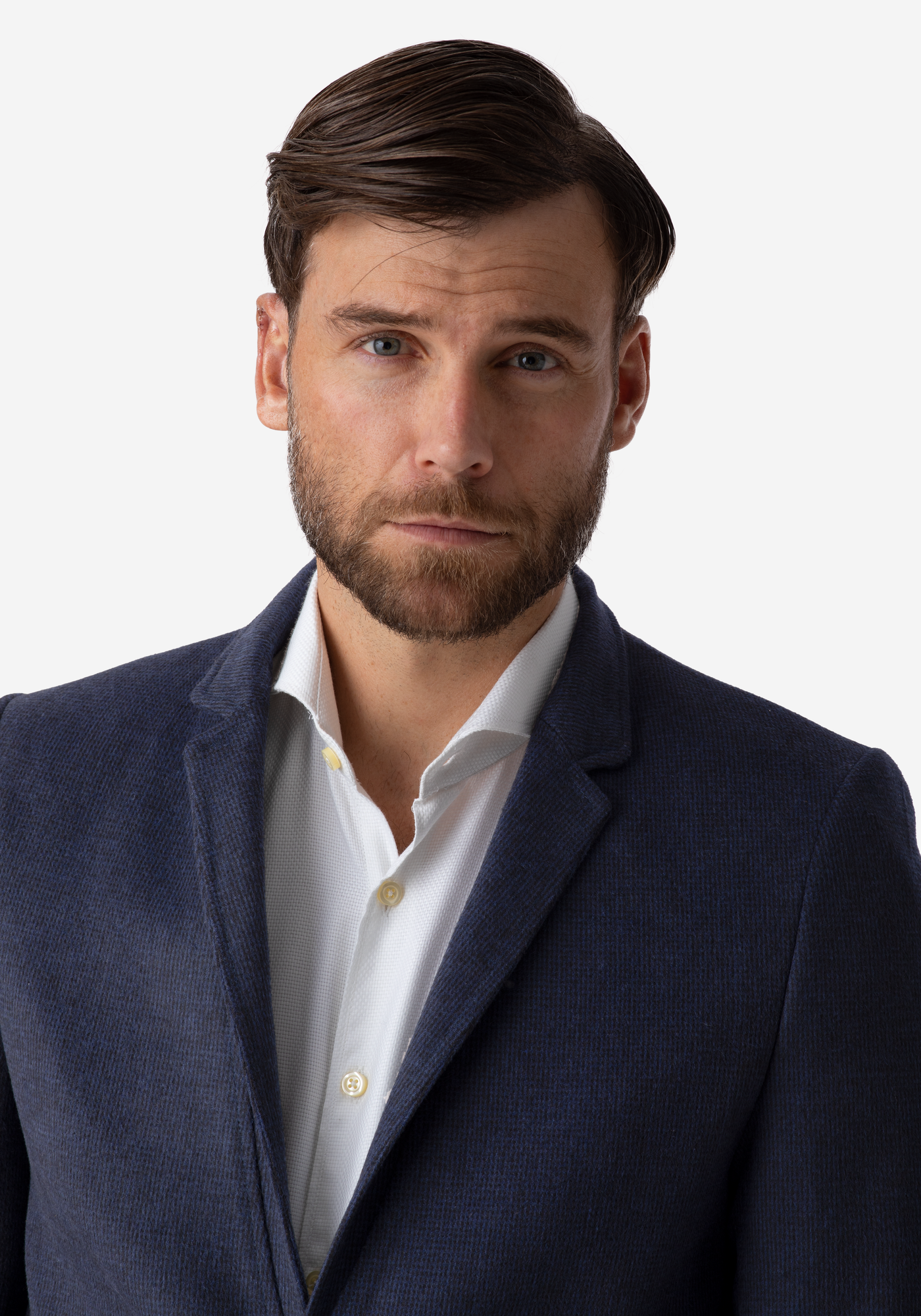 Midnight Blue Poly Wool Coat