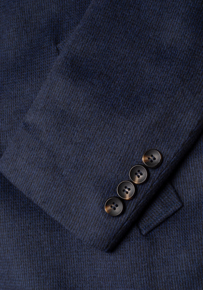 Midnight Blue Poly Wool Coat