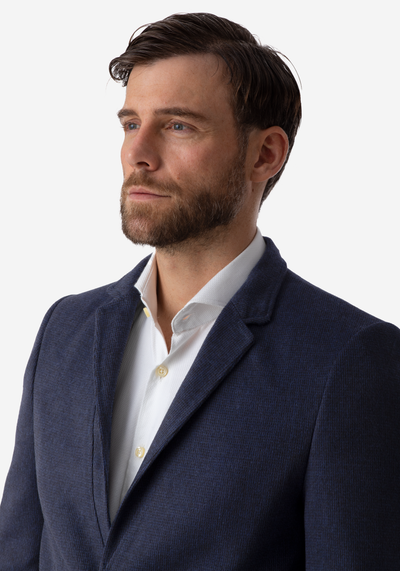 Midnight Blue Poly Wool Coat