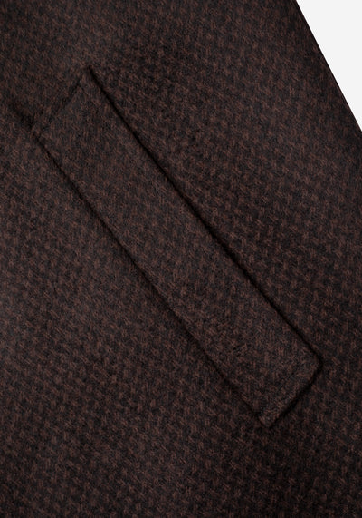Mud Brown Poly Wool Coat