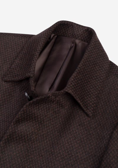Mud Brown Poly Wool Coat