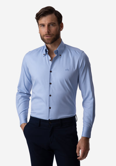 Dark Pastel Blue Signature Twill Shirt