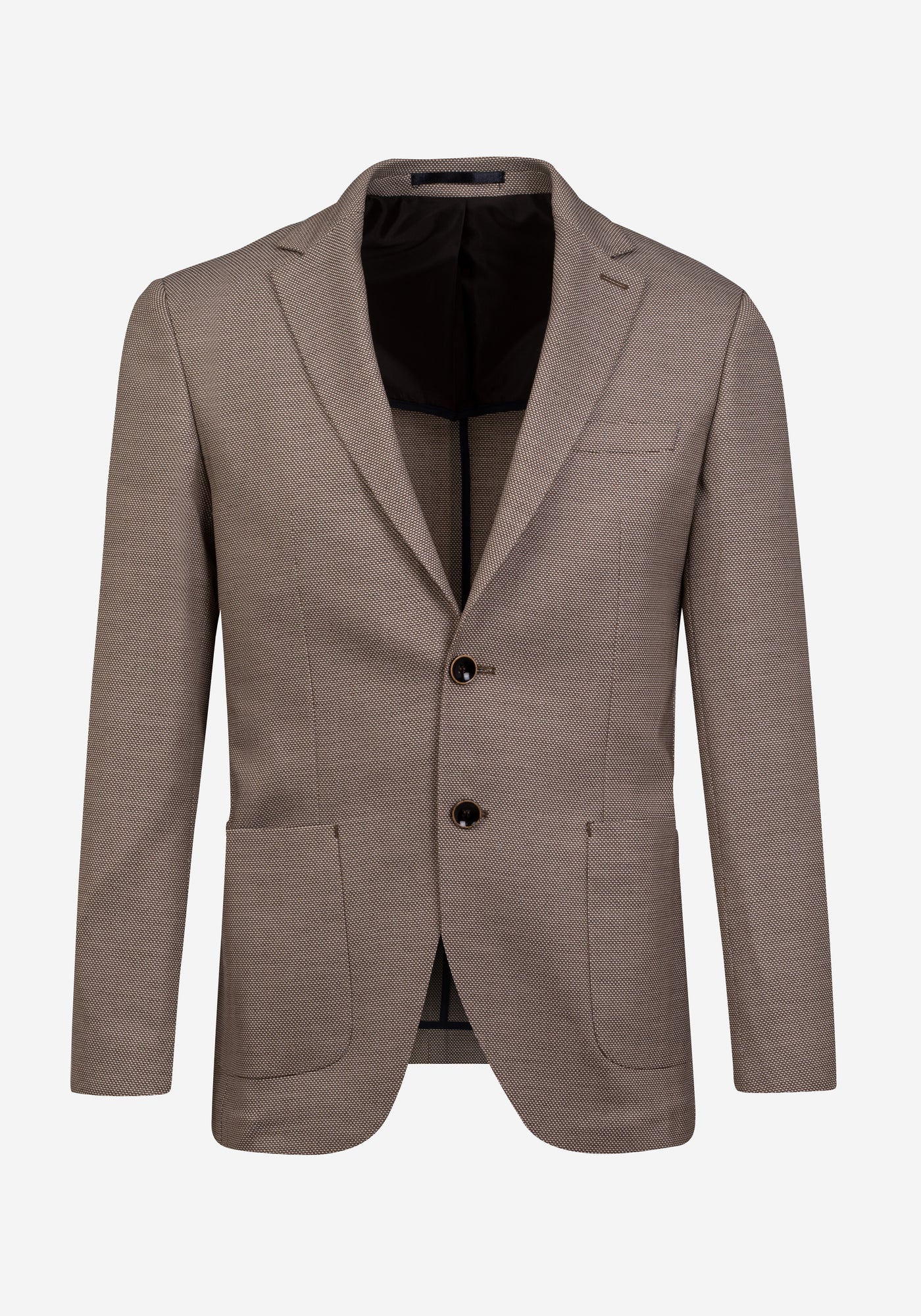 Contemporary Fit Sand Beige Dotted Blazer