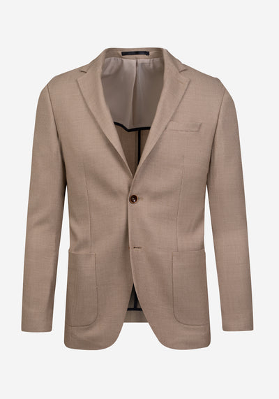 Contemporary Fit Cream Beige Dotted Blazer