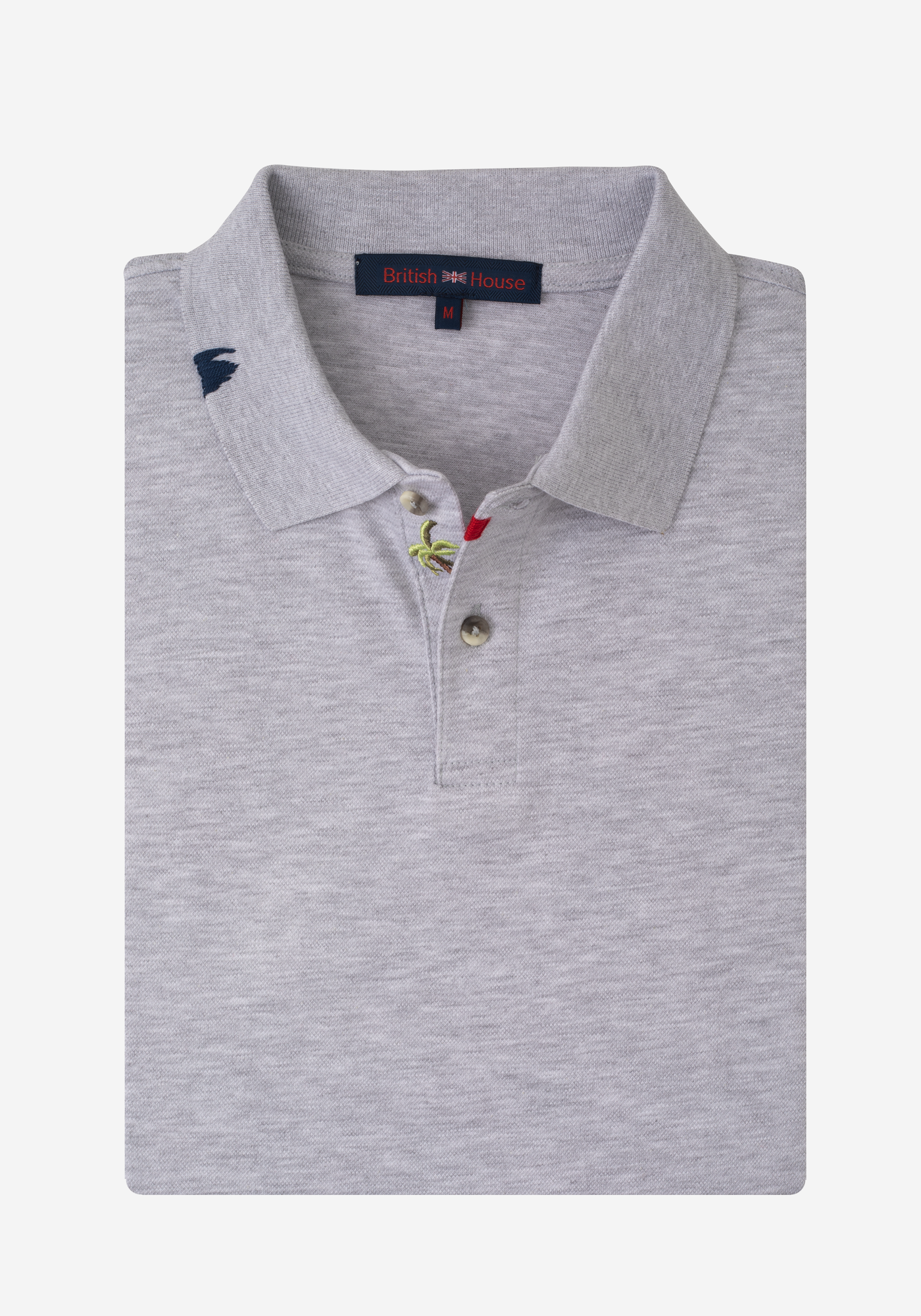 Chrome Grey Cotton Polo Shirt