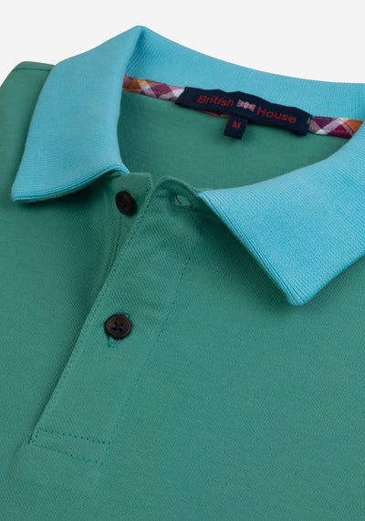 Deep Green Cotton Lycra Polo Shirt