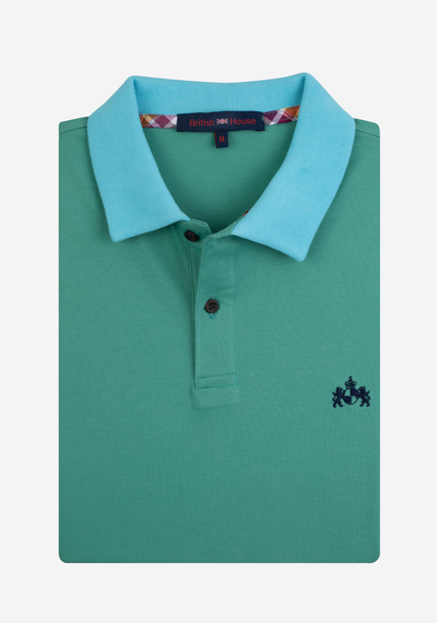 Deep Green Cotton Lycra Polo Shirt
