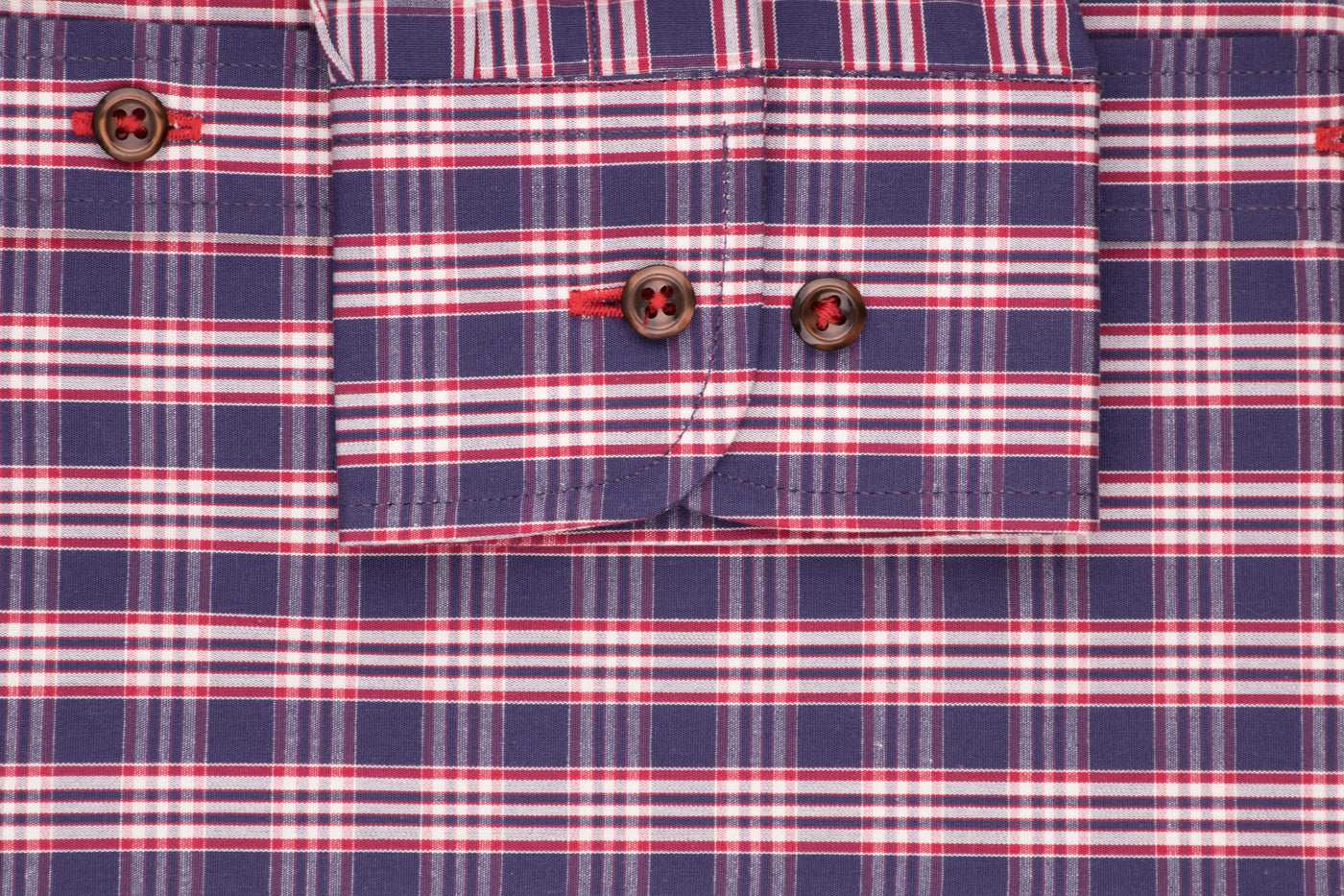 Red Checked Poplin Shirt