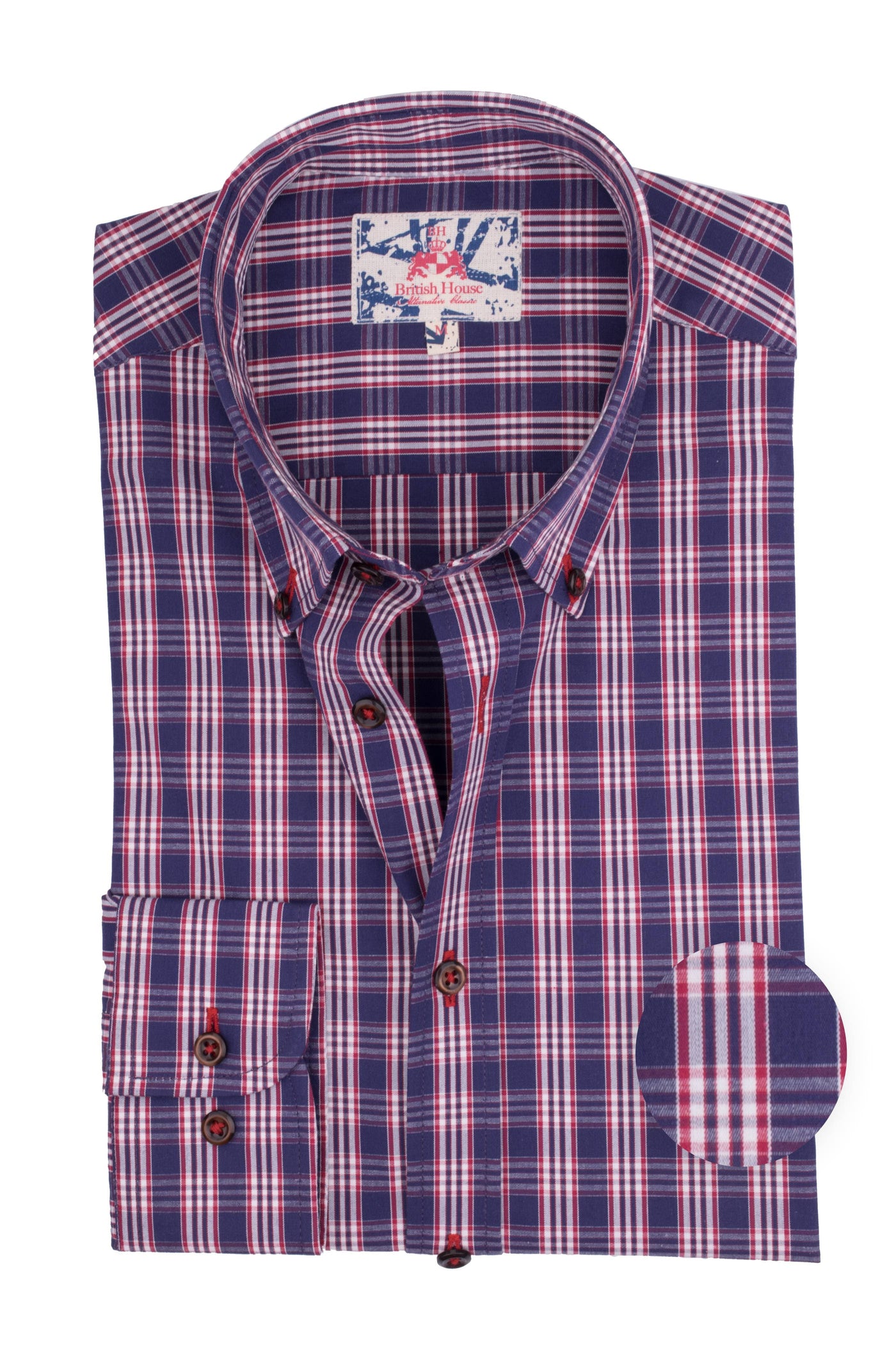 Red Checked Poplin Shirt
