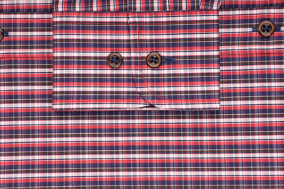 Red Navy Poplin Shirt