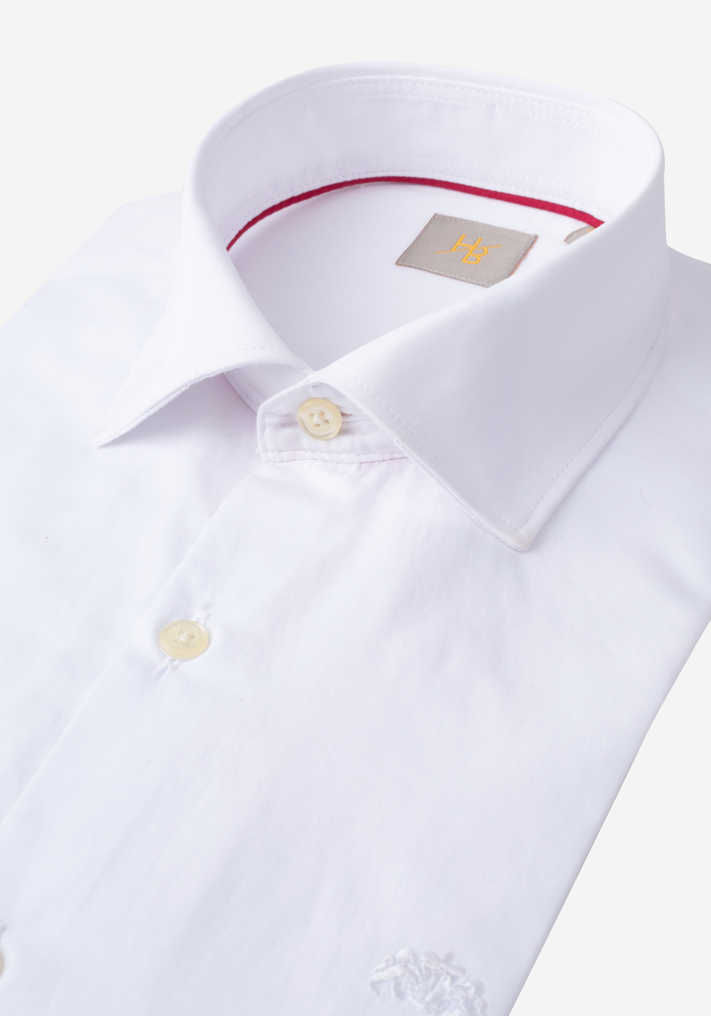 White Poplin  Anti-Wrinkle Shirt - Kent Collar