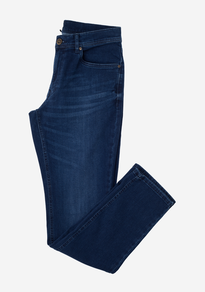 Contemporary-fit Delft Blue Denim