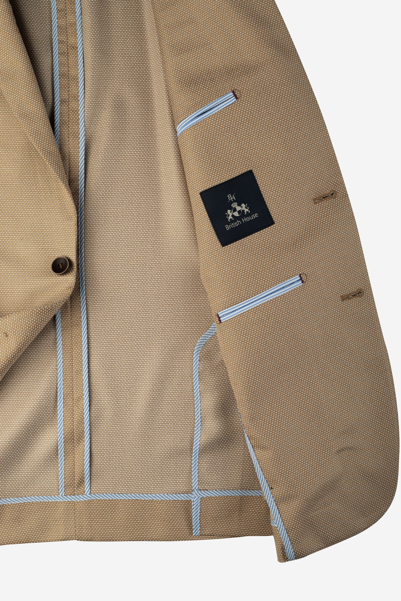 Contemporary Fit Navajo Beige Dotted Blazer