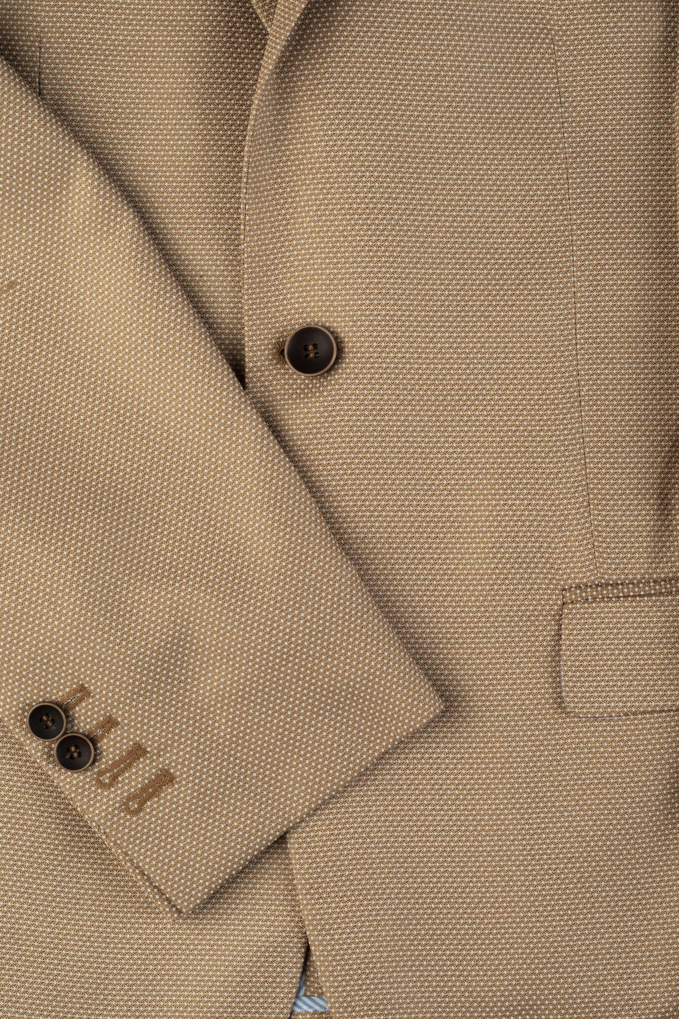 Contemporary Fit Navajo Beige Dotted Blazer