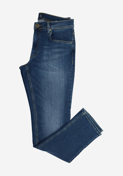 Contemporary-fit Jeans in Mid-Blue Denim