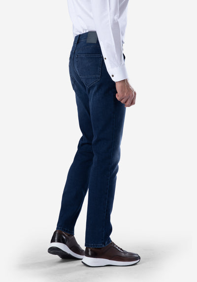 Contemporary-fit Jeans in Dark Blue Denim