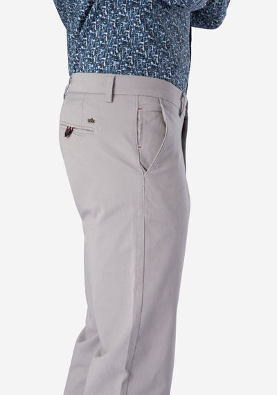 Contemporary-fit Silver Gabardine