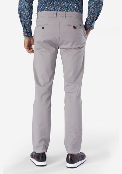 Contemporary-fit Silver Gabardine
