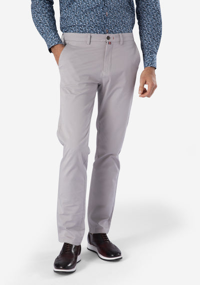 Contemporary-fit Silver Gabardine