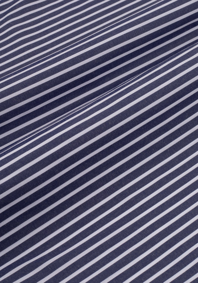 Midnight Blue Stripe Tencel Cotton Shirt