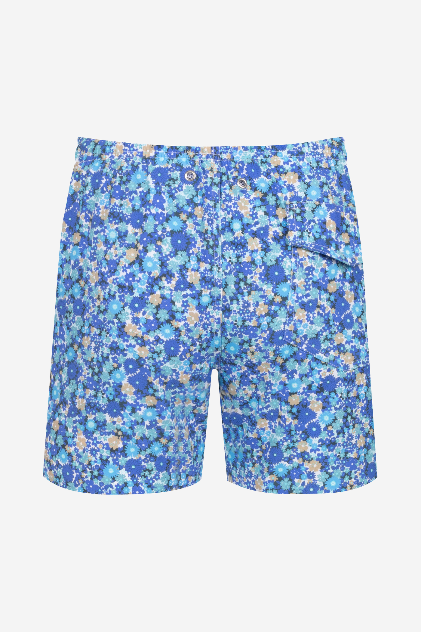 Blue Floral Swim Shorts