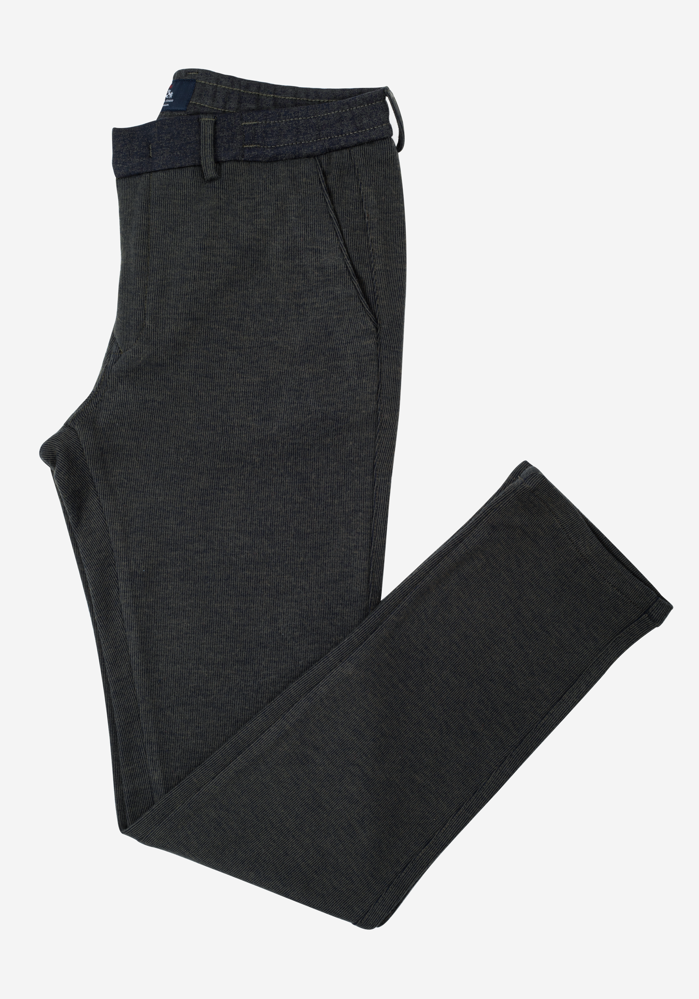 Stretch Knitted Olive Stripe Pants