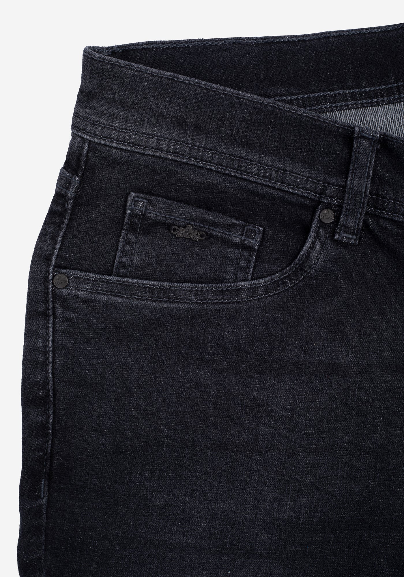 Contemporary-fit Washed Black Denim – British House