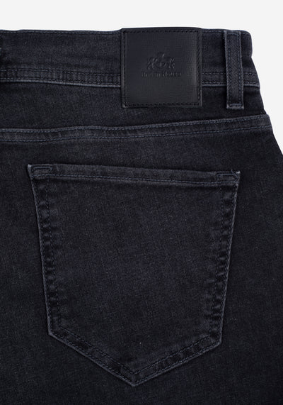 Contemporary-fit Washed Black Denim