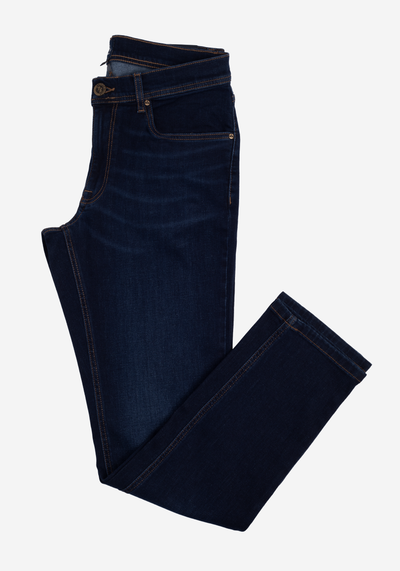 Contemporary-fit Dark Blue Denim