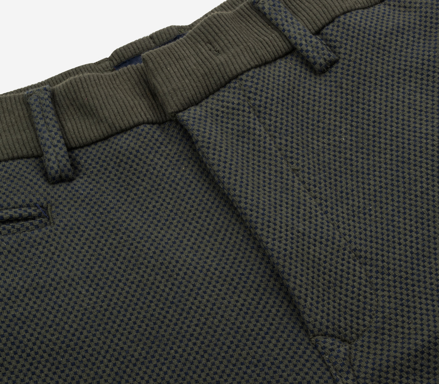 Stretch Knitted Khaki Dotted Pants