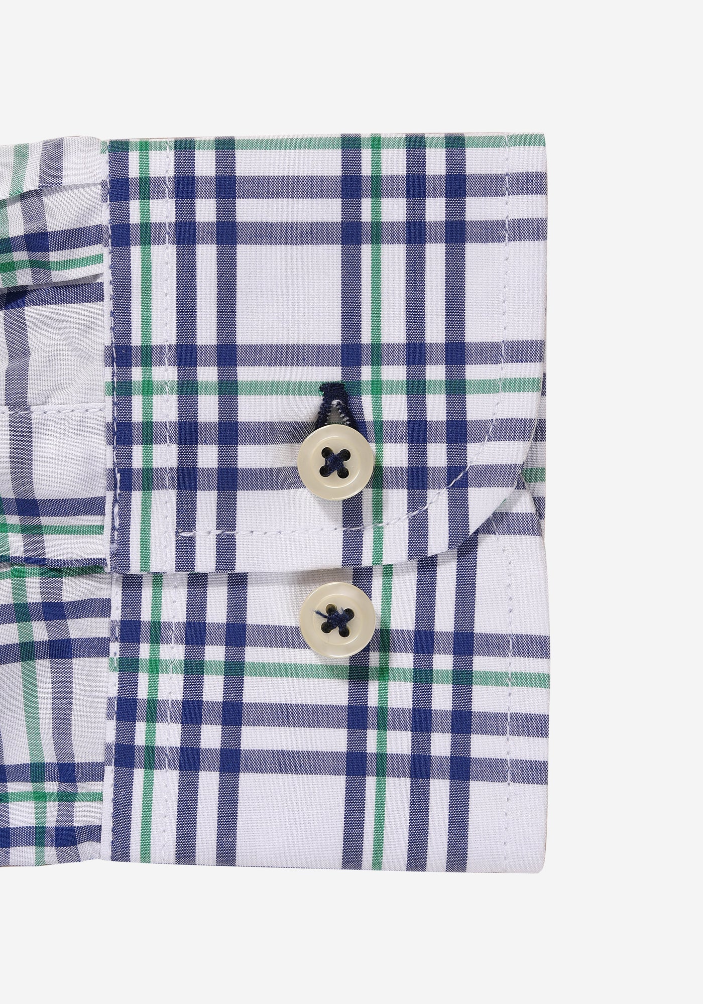 Green Blue Checked Oxford Shirt