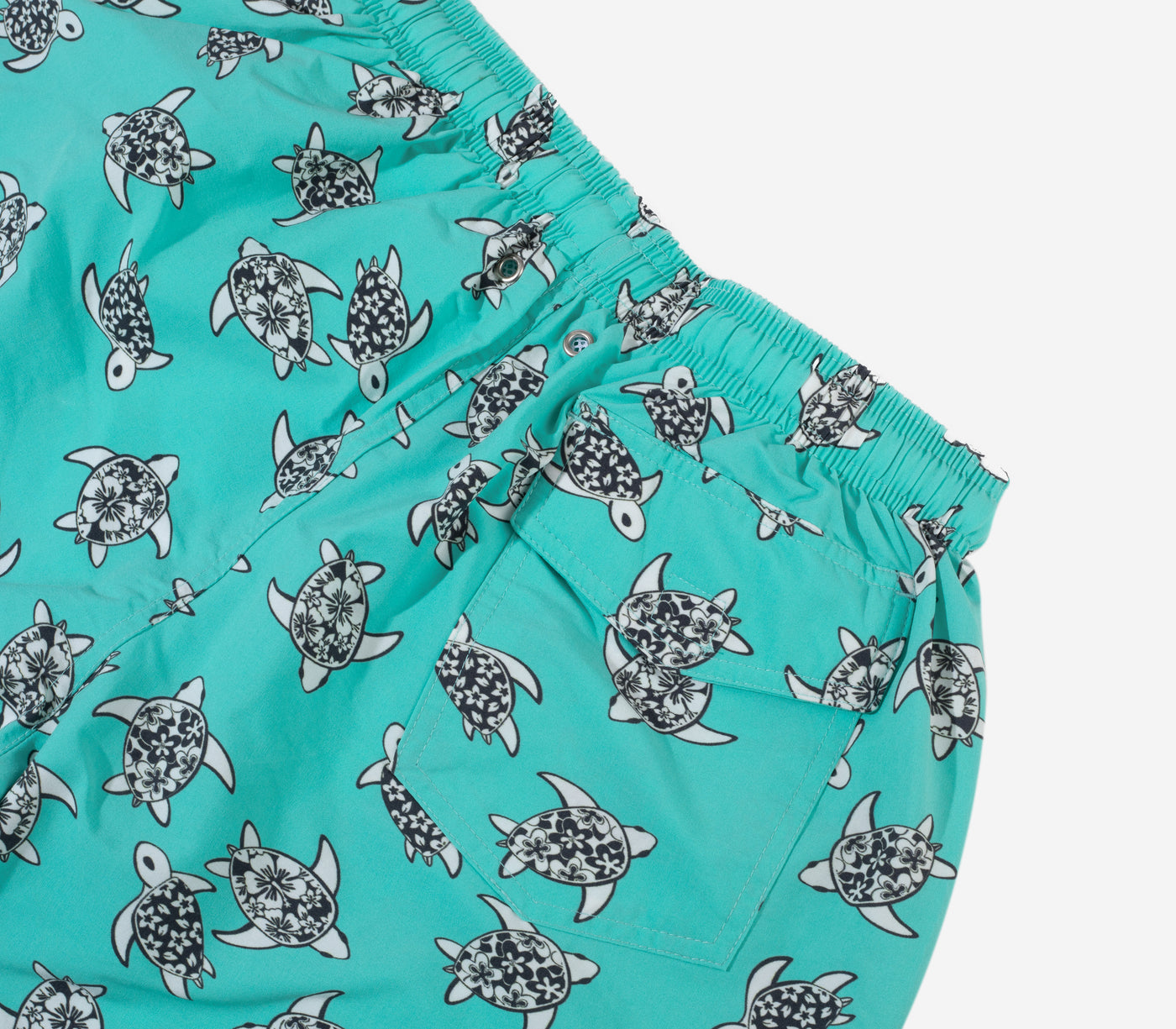 Mint Green Turtle Swim Shorts