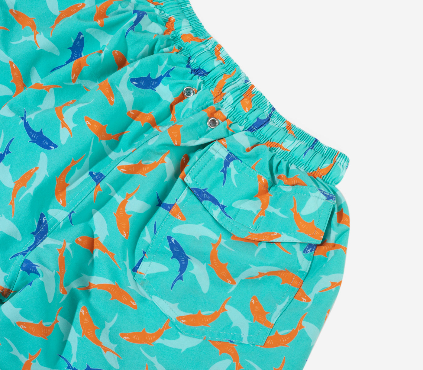 Mint Green Shark Swim Shorts