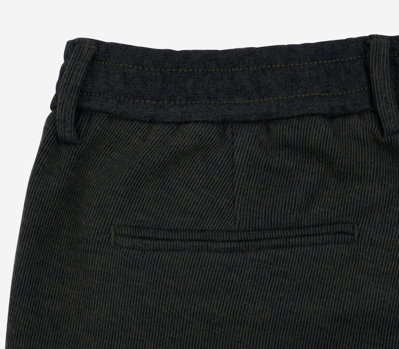 Stretch Knitted Olive Stripe Pants