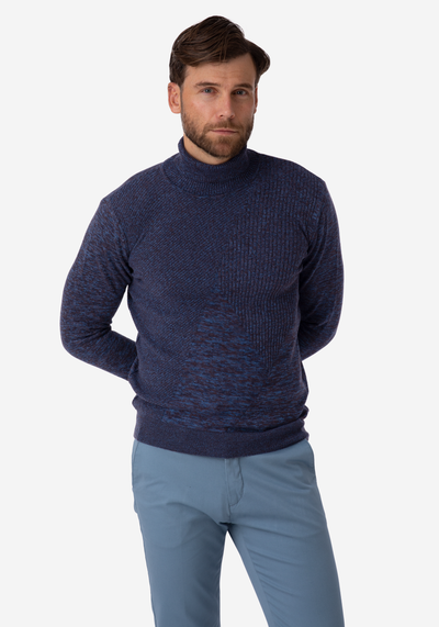 Sapphire Blue Turtle Neck Pullover