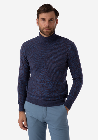 Sapphire Blue Turtle Neck Pullover