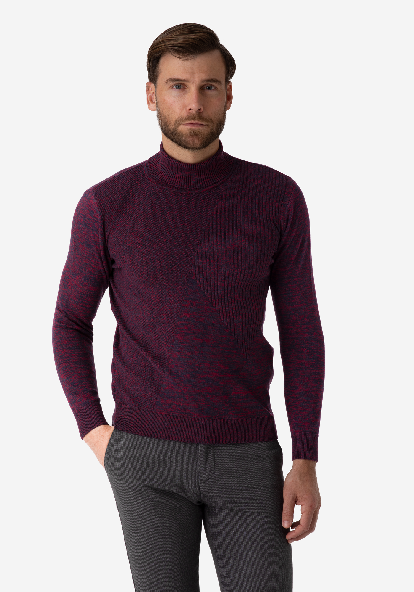 Brick Turtle Neck Pullover