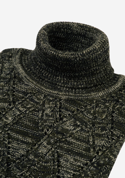 Jungle Green Turtle Neck Pullover