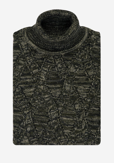 Jungle Green Turtle Neck Pullover
