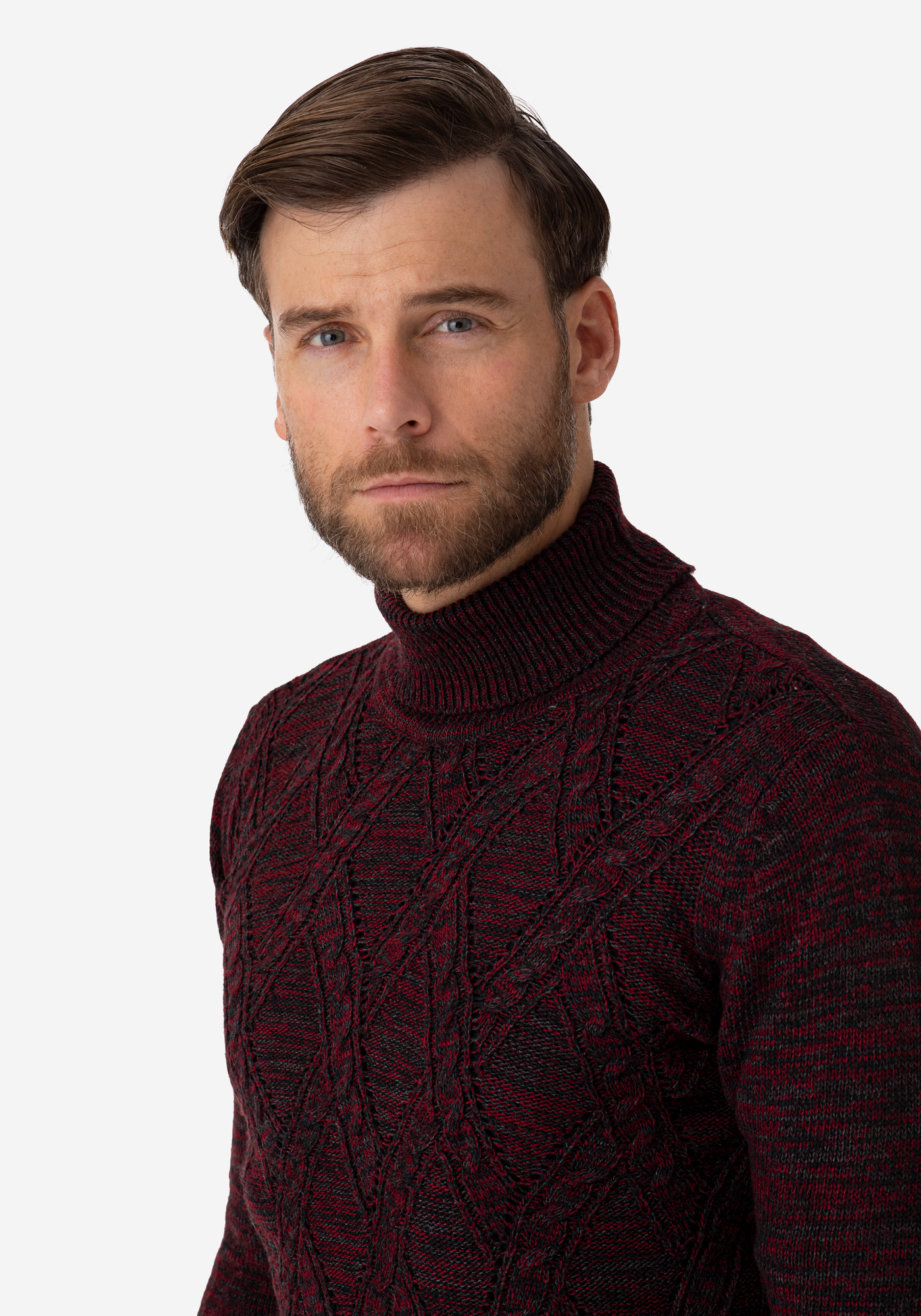 Deep Red Turtle Neck Pullover
