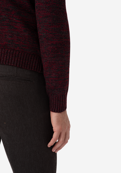Deep Red Turtle Neck Pullover