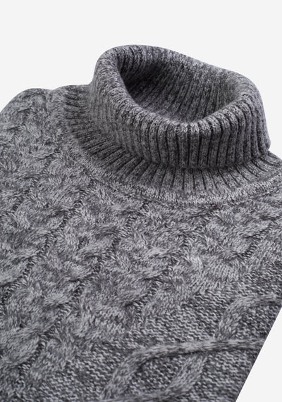 Silver Grey Turtle Neck Pullover