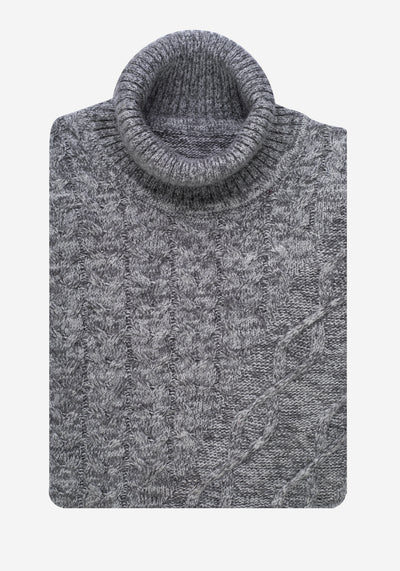 Silver Grey Turtle Neck Pullover